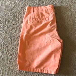 Gap Orange Boyfriend Roll-Up Shorts